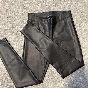 Express Black Faux Leather Pants